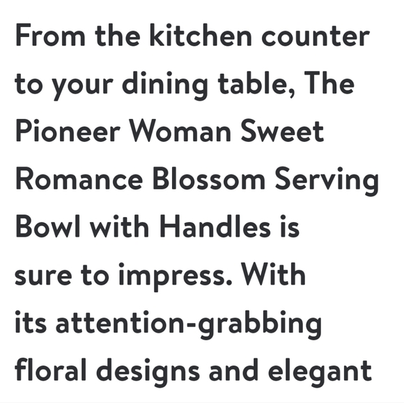 ❤️ New Pioneer Woman Sweet Romance Blossoms Serving Bowl - Picture 3 of 6